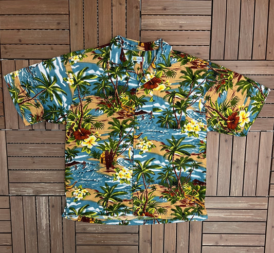 Aloha Joe Graphic Hawaiian Shirt | Size XX-Large | Vintage 2000s Scenic Hawaiian Shirt |