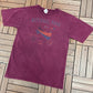 Banff National Park Graphic Tee | Size Large | Vintage 1990s Tourist Single Stitch Purple T-Shirt |