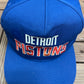 Detroit Pistons Embroidered Graphic Hat | Snap Back | Vintage 1990s NBA Basketball Blue Cap |