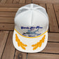 March Air Force Base Air Show '87 Graphic Hat | Snap Back | Vintage 1980s White Trucker Cap |