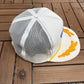 March Air Force Base Air Show '87 Graphic Hat | Snap Back | Vintage 1980s White Trucker Cap |