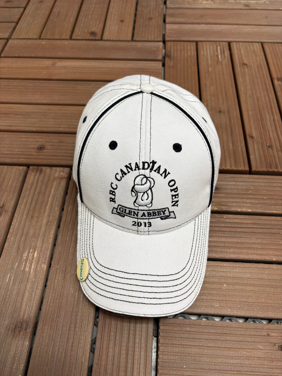 RBC Canadian Open Glen Abbey 2013 Graphic Hat | Strap Back | Vintage 2010s Golf Tournament White Cap |