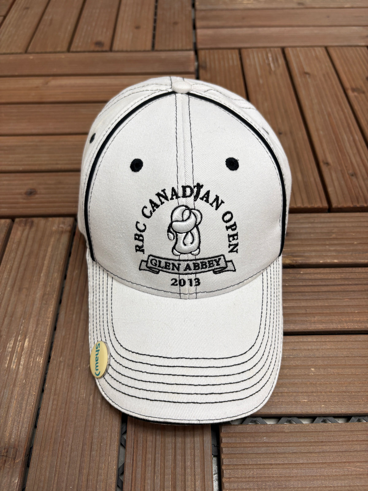 RBC Canadian Open Glen Abbey 2013 Graphic Hat | Strap Back | Vintage 2010s Golf Tournament White Cap |