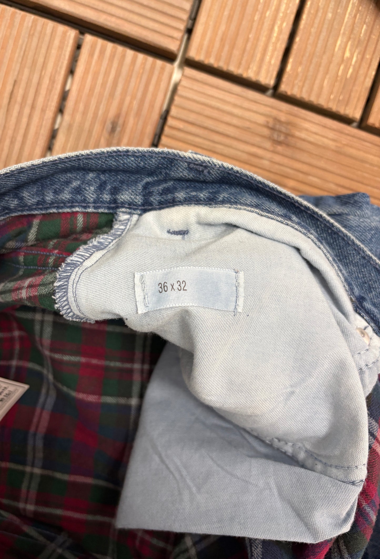 Eddie Bauer Blanket Lined Straight Leg Denim Jeans | Size 36 x 32 | Vintage 1990s Blue Jeans |
