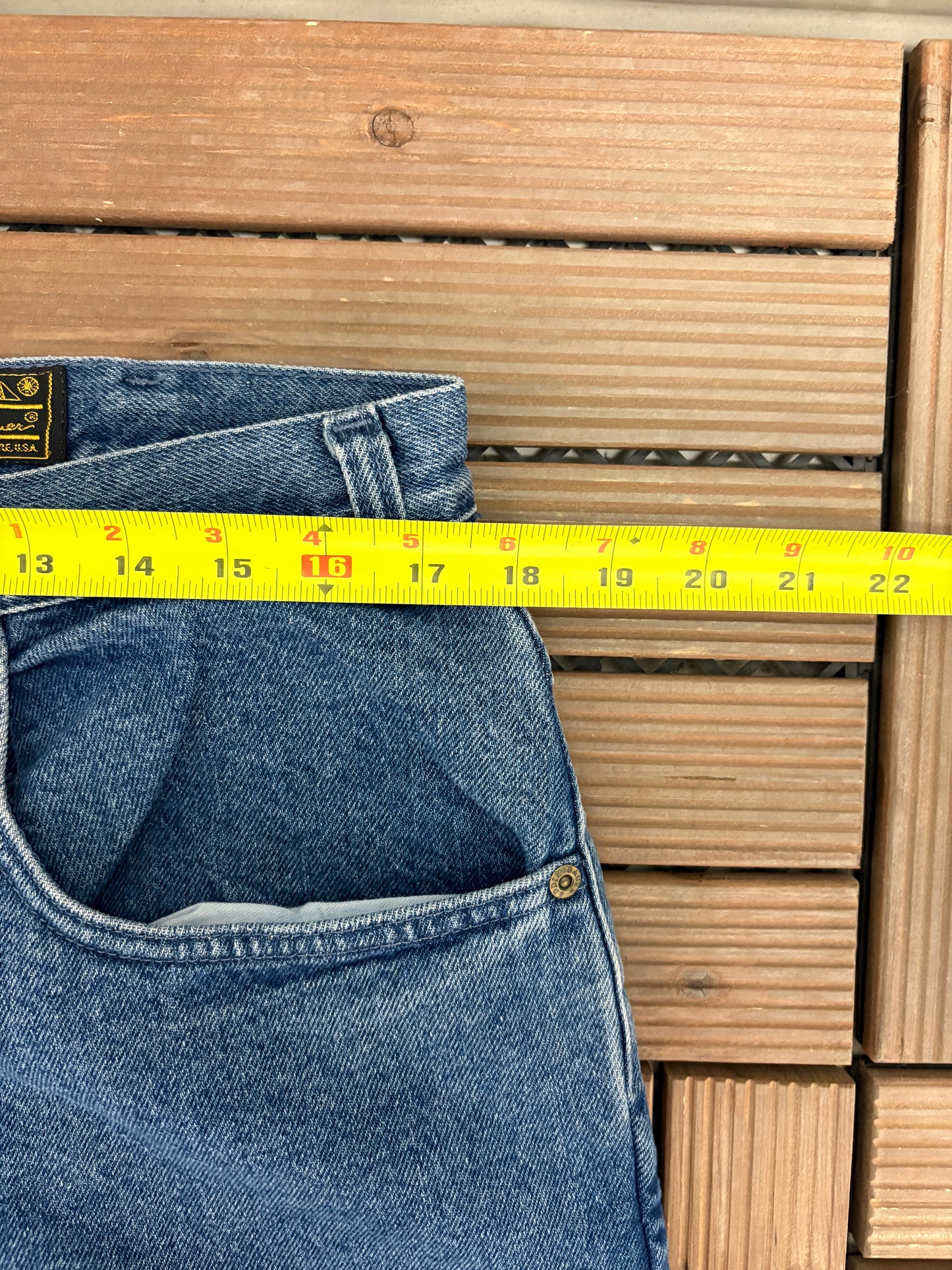 Eddie Bauer Blanket Lined Straight Leg Denim Jeans | Size 36 x 32 | Vintage 1990s Blue Jeans |