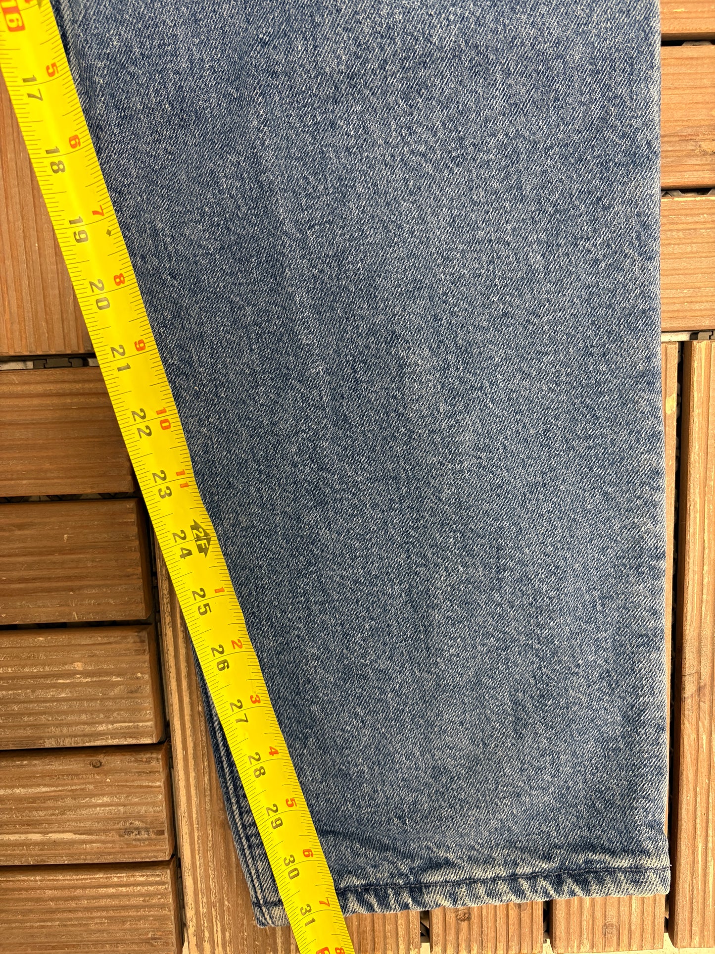 Eddie Bauer Blanket Lined Straight Leg Denim Jeans | Size 36 x 32 | Vintage 1990s Blue Jeans |