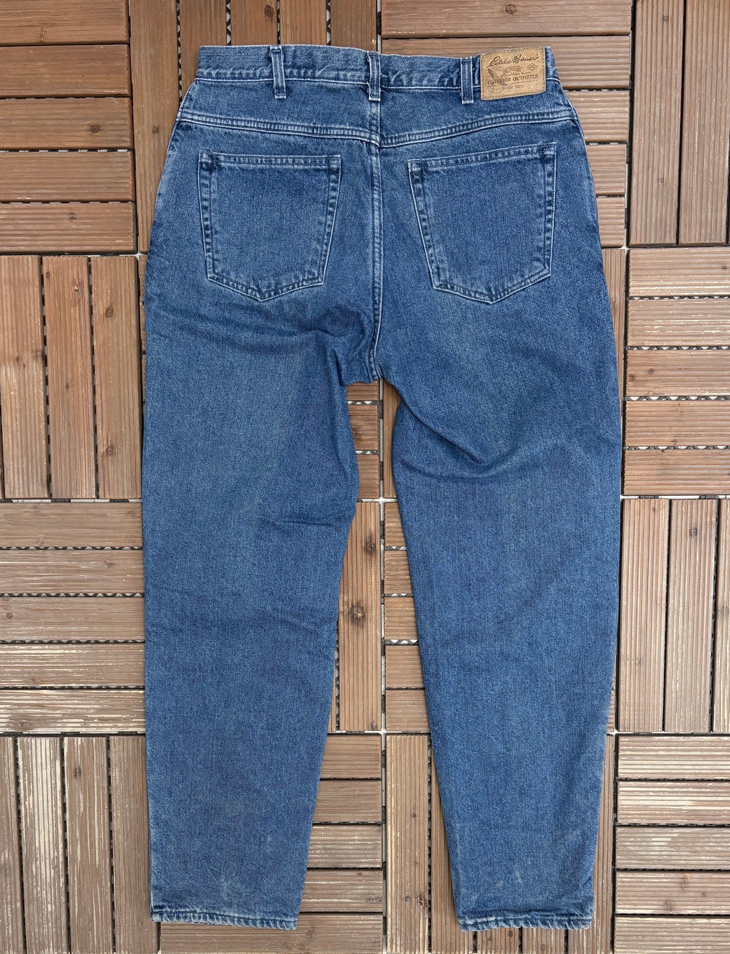 Eddie Bauer Blanket Lined Straight Leg Denim Jeans | Size 36 x 32 | Vintage 1990s Blue Jeans |