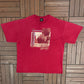 Yellowstone National Park Graphic Tee | Size XX-Large | Vintage 1990s Tourist Promotional Red T-Shirt |
