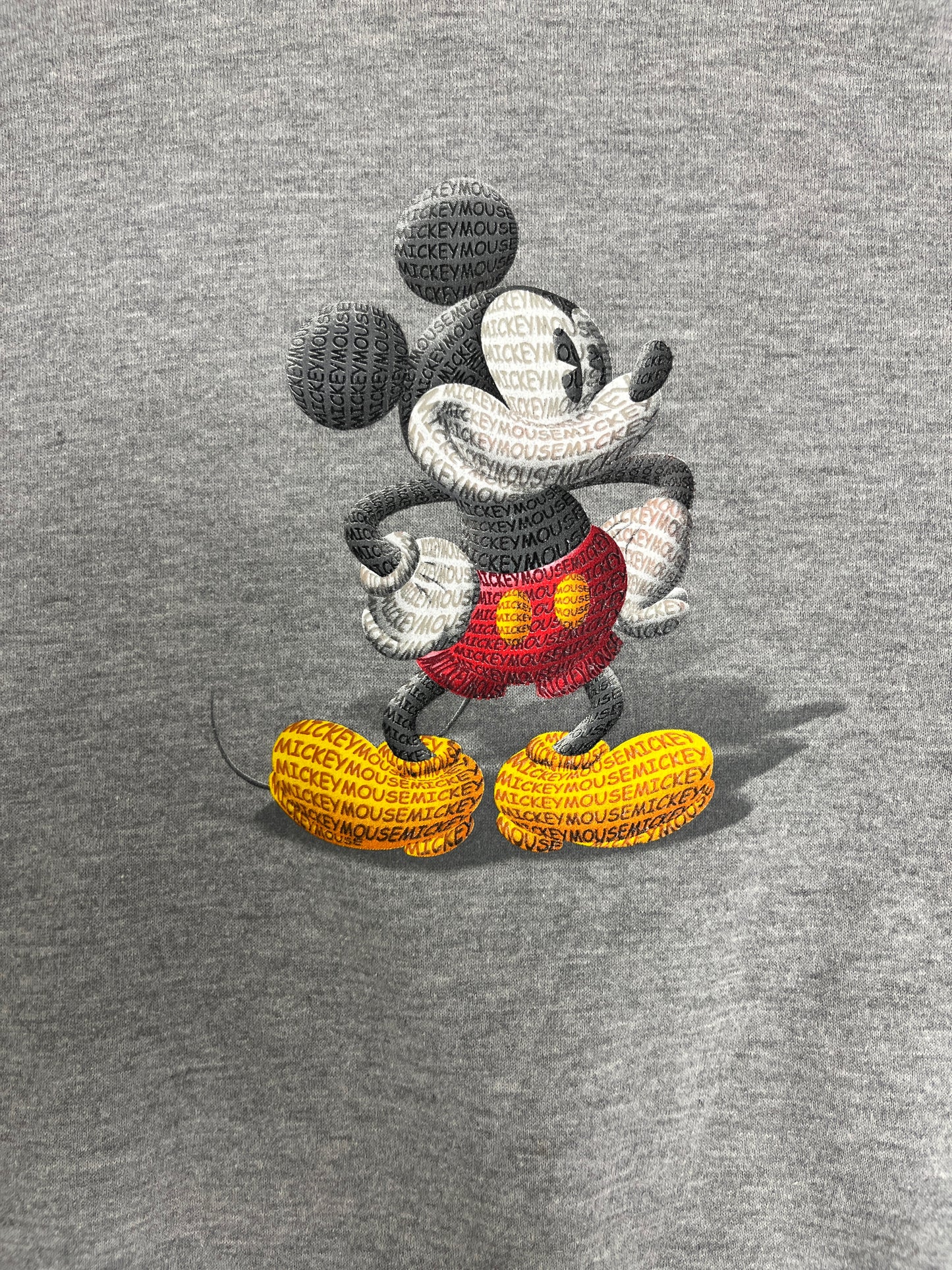 Mickey Mouse Graphic Crewneck | Size Small | Vintage 1990s Promotional Cartoon Grey Sweatshirt |