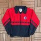Kleen-Flo Racing Embroidered Graphic Windbreaker | Size X-Large | Vintage 2000s Red Windbreaker Coat |