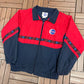 Kleen-Flo Racing Embroidered Graphic Windbreaker | Size X-Large | Vintage 2000s Red Windbreaker Coat |