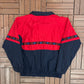 Kleen-Flo Racing Embroidered Graphic Windbreaker | Size X-Large | Vintage 2000s Red Windbreaker Coat |