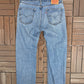 Levi Strauss & Co 505 Regular Fit Denim Jeans | Size 34 x 30 | Vintage 2000s Levi's Blue Jeans |