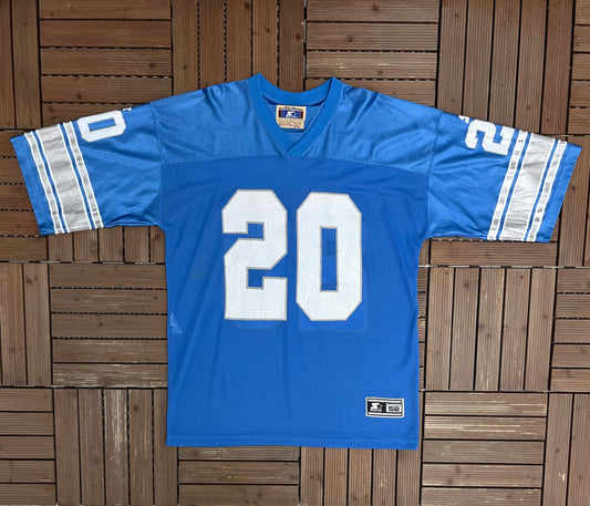 Detroit Lions Barry Sanders Starter Football Jersey | Size X-Large | Vintage 1990s Blue NFL Football Jersey |
