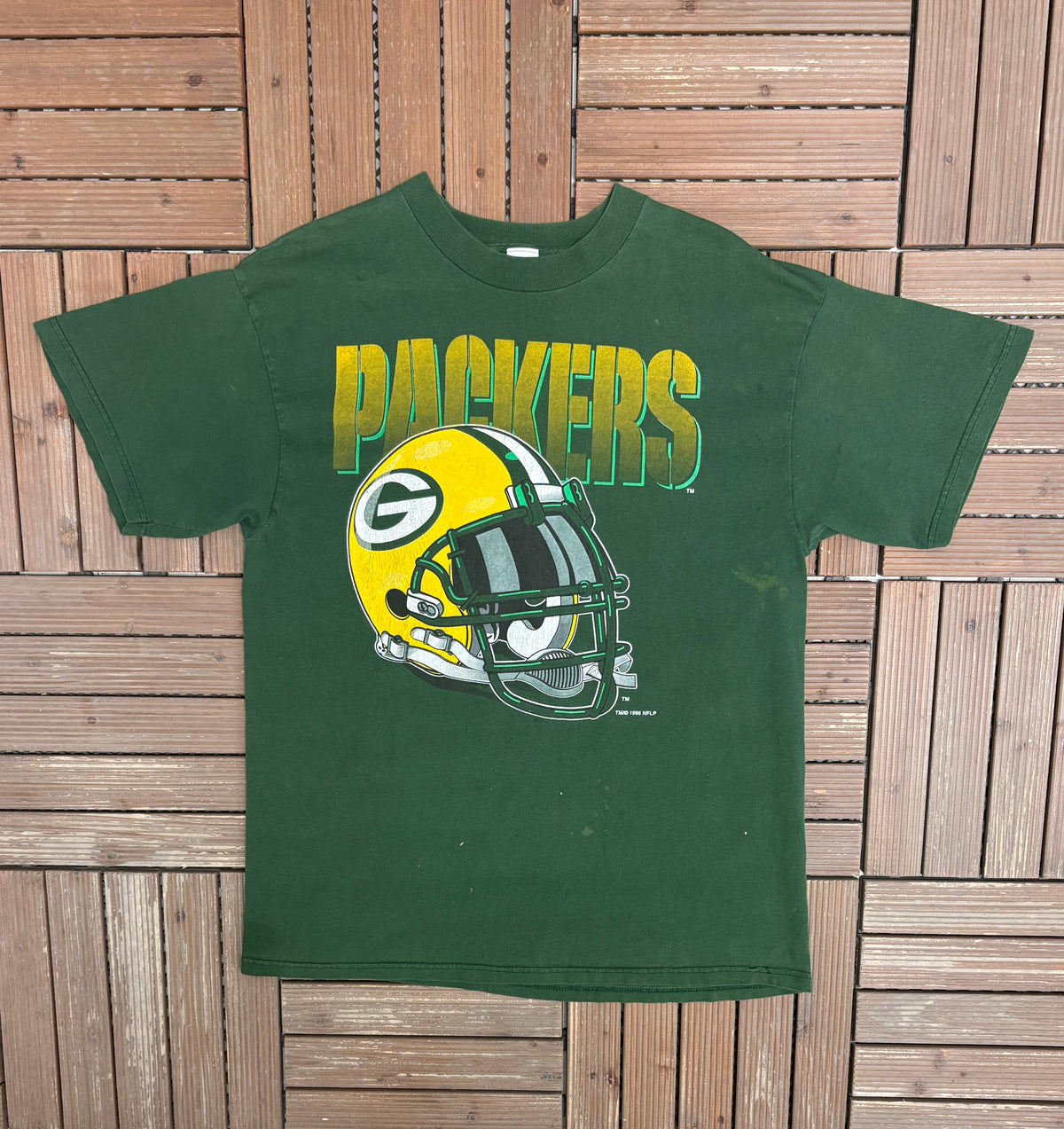 Green Bay Packers Graphic Tee | Size X-Large | Vintage 1990s NFL Football Green T-Shirt |