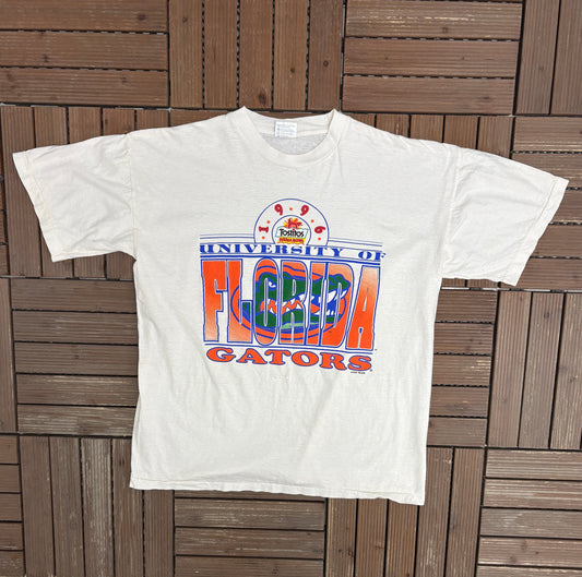 Florida Gators Fiesta Bowl 1996 Graphic Tee | Size X-Large | Vintage 1990s College White T-Shirt |