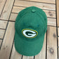 Green Bay Packers Embroidered Graphic Hat | Youth Strap Back | Vintage 2000s NFL Football Green Cap |