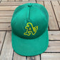 Oakland Athletics Graphic Hat | Snap Back | Vintage 1990s MLB Baseball Green Cap |