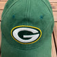 Green Bay Packers Embroidered Graphic Hat | Youth Strap Back | Vintage 2000s NFL Football Green Cap |