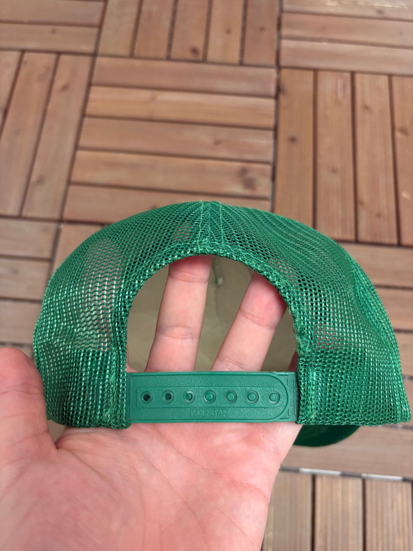 Oakland Athletics Graphic Hat | Snap Back | Vintage 1990s MLB Baseball Green Cap |