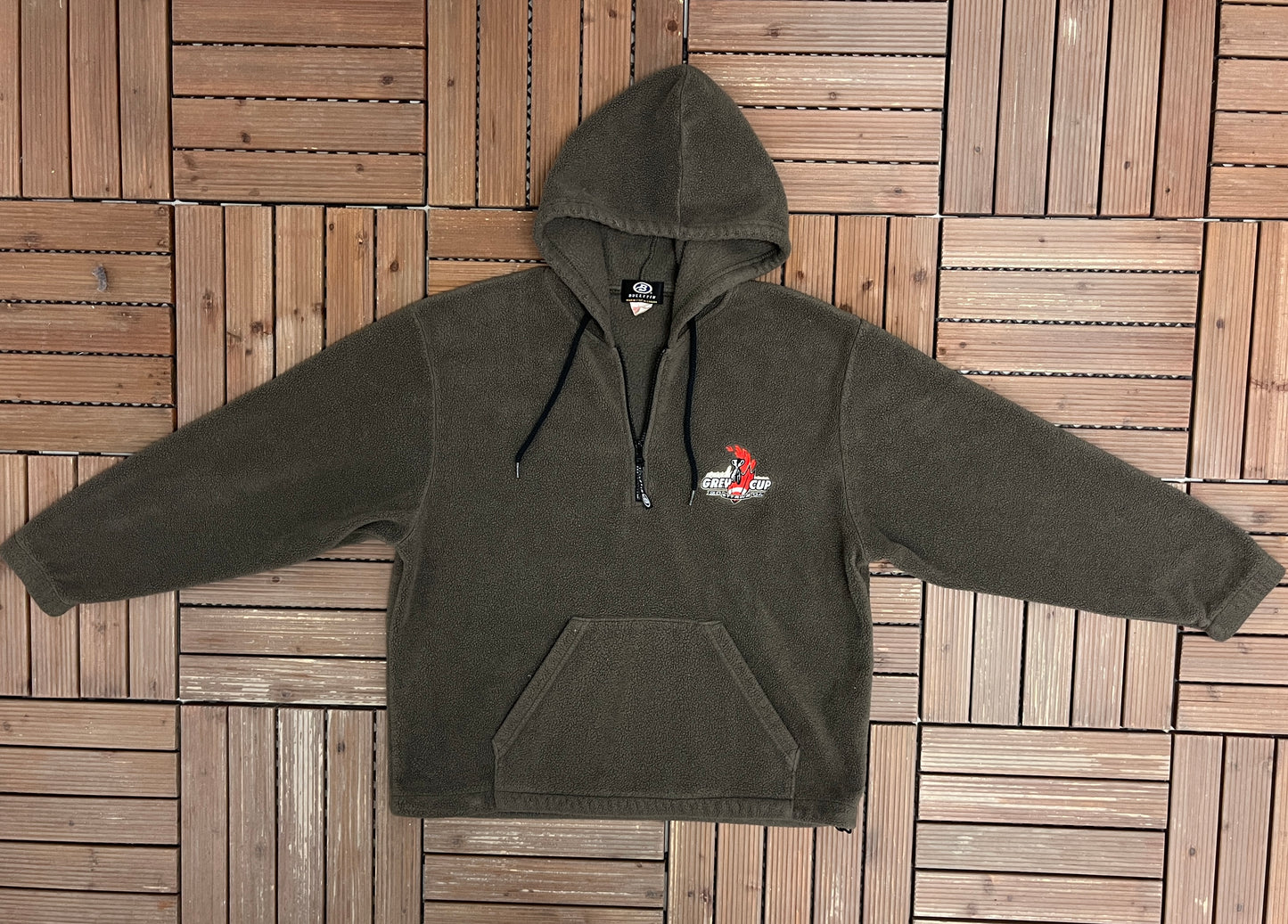 CFL Grey Cup 2004 Graphic Hoodie | Size Small | Vintage 2000s CFL Football Grey Fleece Sweater |