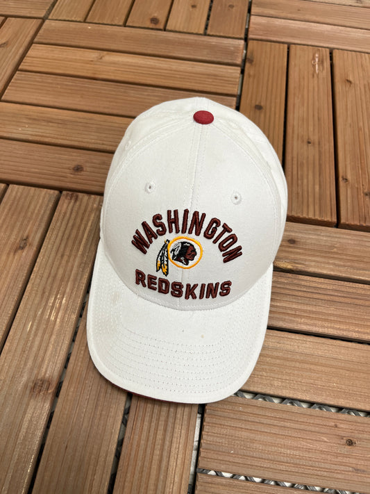 Washington Redskins Embroidered Graphic Hat | Strap Back | Vintage 2000s NFL Football White Cap |