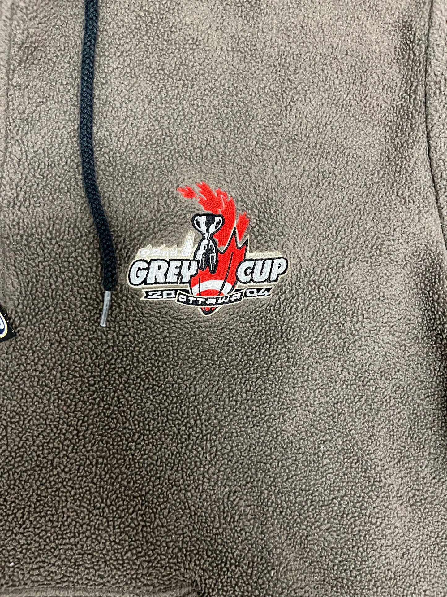 CFL Grey Cup 2004 Graphic Hoodie | Size Small | Vintage 2000s CFL Football Grey Fleece Sweater |