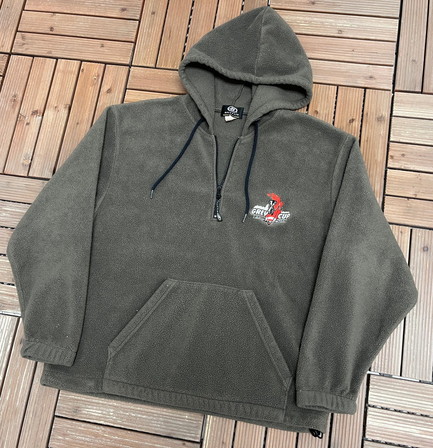 CFL Grey Cup 2004 Graphic Hoodie | Size Small | Vintage 2000s CFL Football Grey Fleece Sweater |