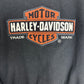 Harley Davidson Embroidered Graphic Jacket | Size Small | Vintage 1990s Black Varsity Bomber Jacket |