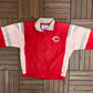 Cincinnati Reds Stitched Windbreaker | Size Large | Vintage 1990s MLB Baseball Red Jacket |