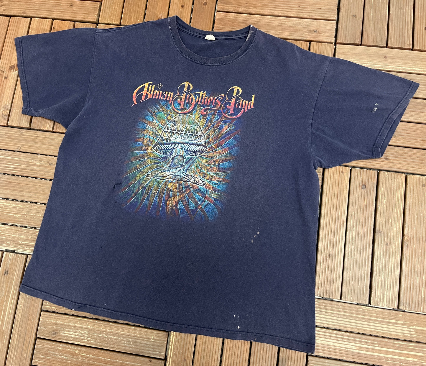 The Allman Brothers Band Graphic Tee | Size XX-Large | Vintage 2000s Rock Band Blue T-Shirt |