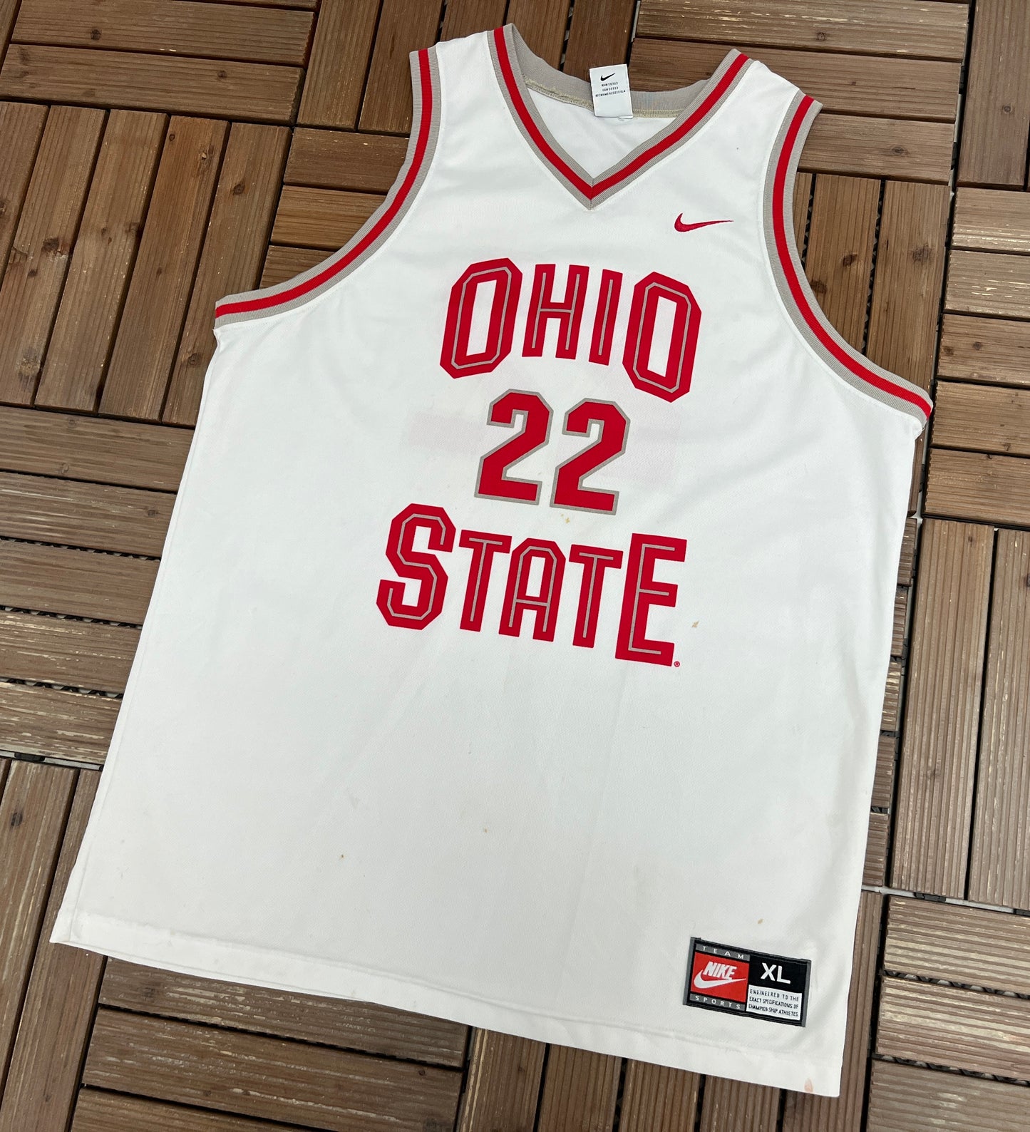 Ohio State Buckeyes Nike Basketball Jersey | Size X-Large | Vintage 1990s College White Jersey |