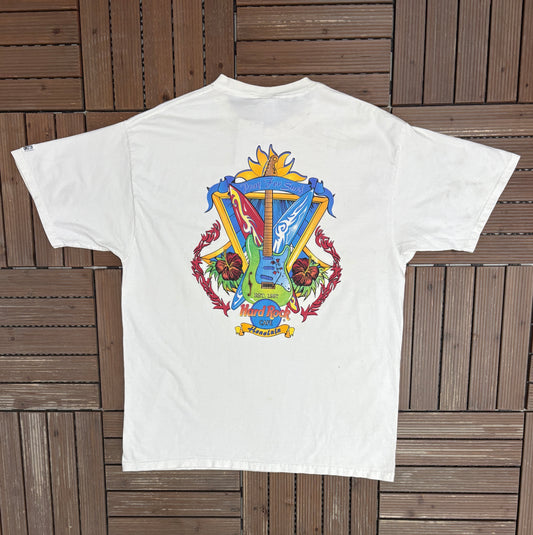 Hard Rock Cafe Honolulu, Hawaii Graphic Tee | Size X-Large | Vintage 1990s Collectors Promotional White T-Shirt | Made in USA |