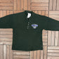 Manitoba Moose Graphic Tee | Size Large | Vintage 1990s AHL Hockey Green Long Sleeve T-Shirt |