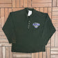 Manitoba Moose Graphic Tee | Size Large | Vintage 1990s AHL Hockey Green Long Sleeve T-Shirt |