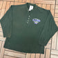 Manitoba Moose Graphic Tee | Size Large | Vintage 1990s AHL Hockey Green Long Sleeve T-Shirt |