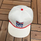 Indianapolis 500 Racing Graphic Hat | Snap Back | Vintage 1990s NASCAR Racing White Cap |