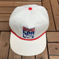 Indianapolis 500 Racing Graphic Hat | Snap Back | Vintage 1990s NASCAR Racing White Cap |