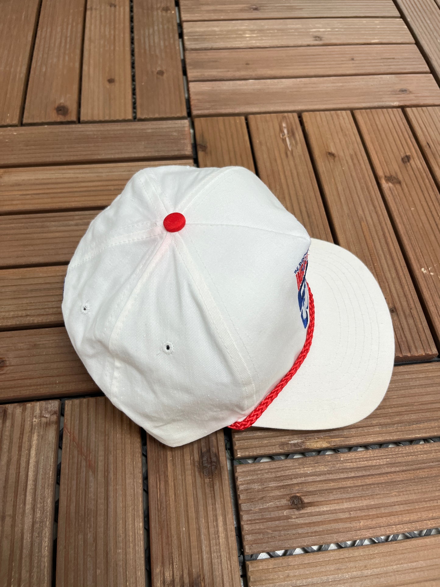 Indianapolis 500 Racing Graphic Hat | Snap Back | Vintage 1990s NASCAR Racing White Cap |