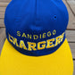 San Diego Chargers Embroidered Graphic Hat | Snap Back | Vintage 1990s NFL Football Blue Cap |