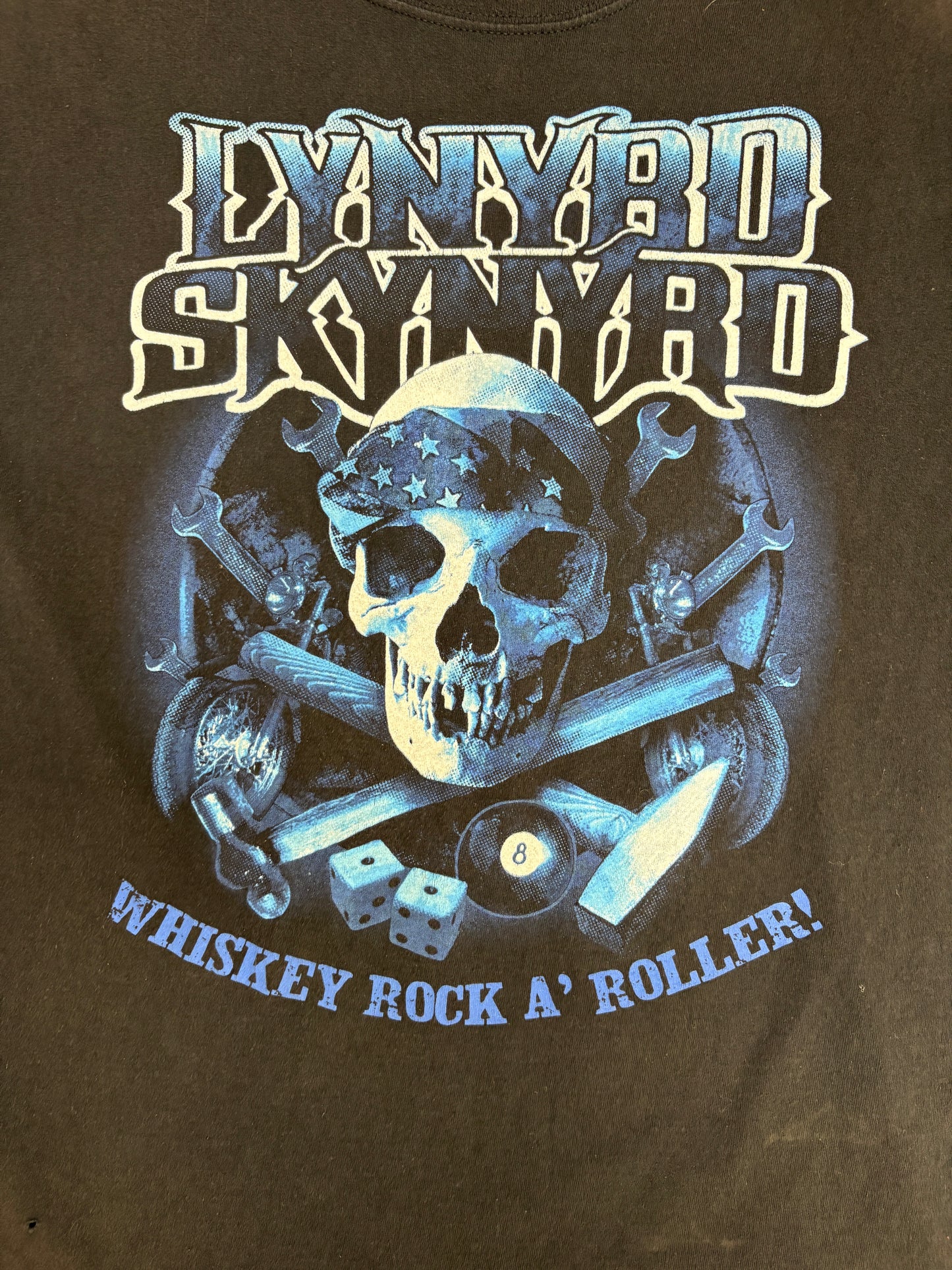 Lynyrd Skynyrd Whiskey Rock A' Roller Graphic Tee | Size X-Large | Vintage 2000s Country Rock Band Black T-Shirt |