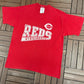 Cincinnati Reds Graphic Tee | Size X-Large | Vintage 1990s MLB Baseball Red T-Shirt |