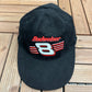 Dale Earnhardt Jr. Budweiser Graphic Hat | Metal Clasp | Vintage 2000s NASCAR Racing Black Cap |