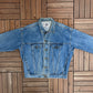 Tasmanian Devils Taz Denim Jacket | Size Medium  | Vintage 1990s Blue Jean Jacket |