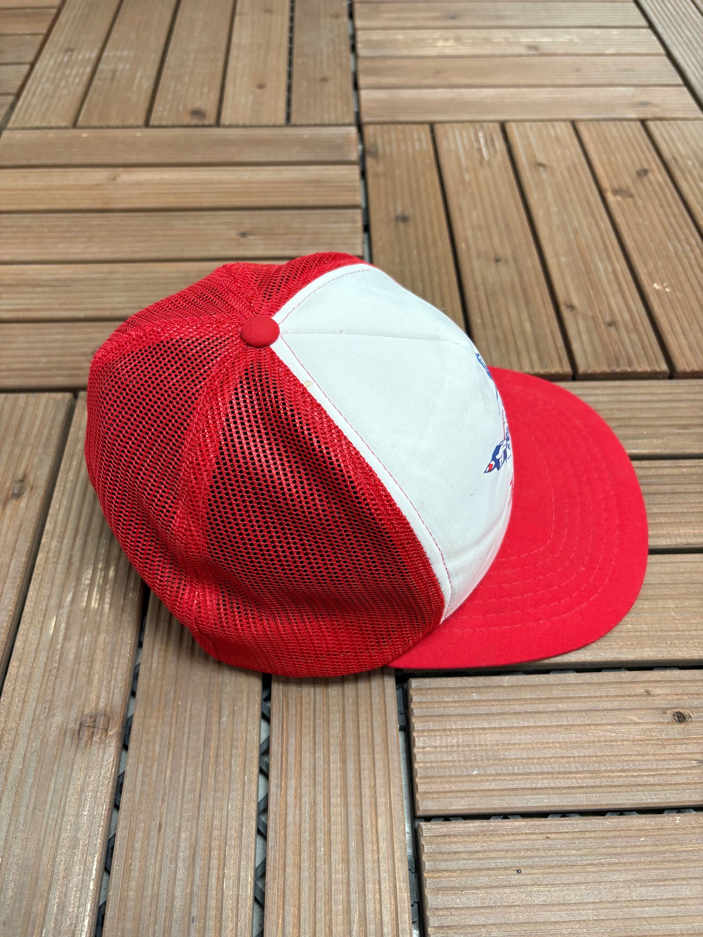 United States Air Force Thunderbirds Graphic Hat | Snap Back | Vintage 1990s White Trucker Cap |