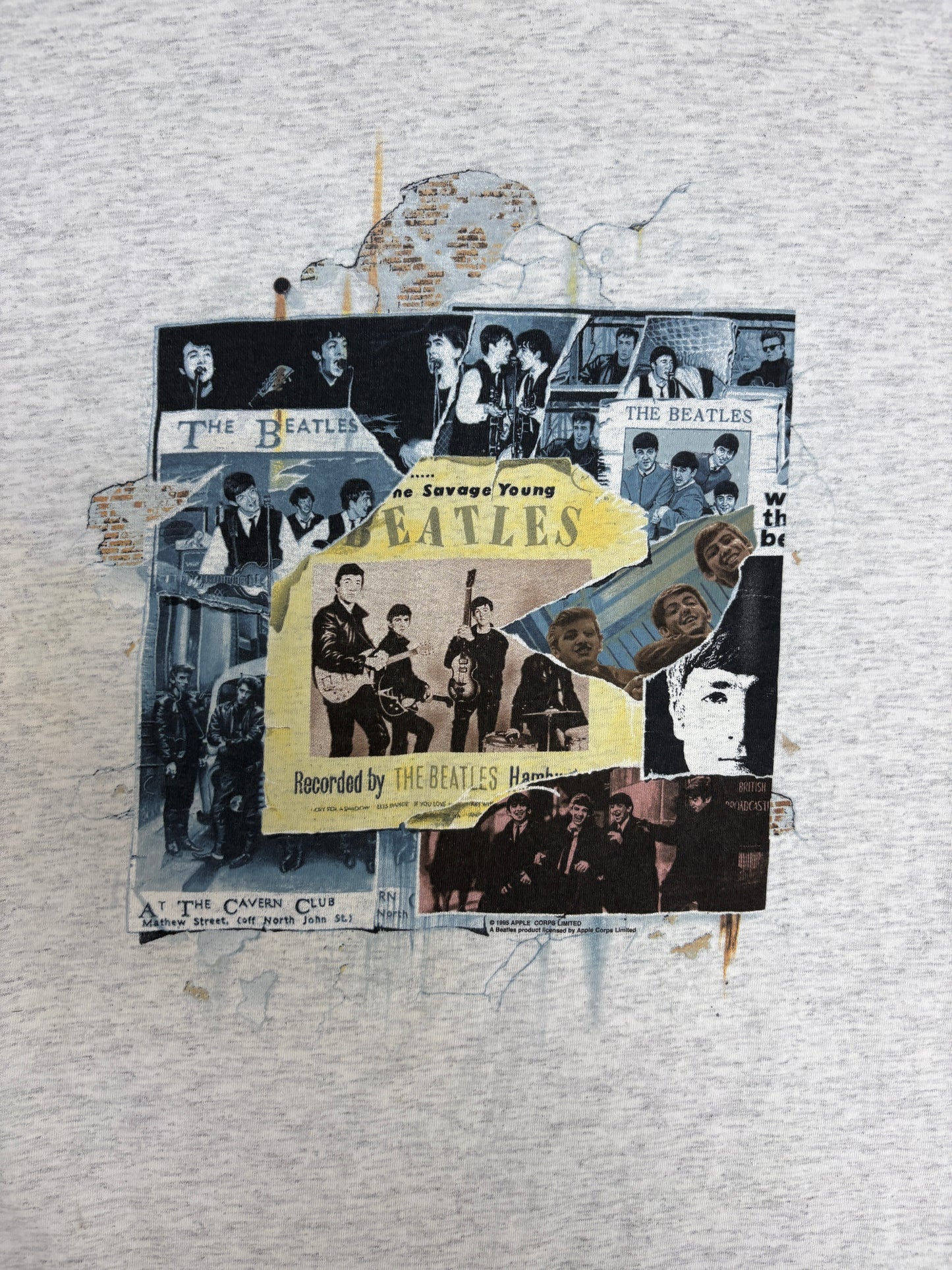 The Beatles Anthology 1 Graphic Tee | Size X-Large | Vintage 1990s Rock Band Music Grey T-Shirt |