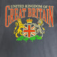 United Kingdom of Great Britain Graphic Tee | Size Medium | Vintage 1990s Tourist Blue T-Shirt | Made in USA |