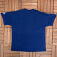 French Football Federation 2000 Graphic Tee | Size X-Large | Vintage 2000s Adidas Soccer Football Blue T-Shirt |
