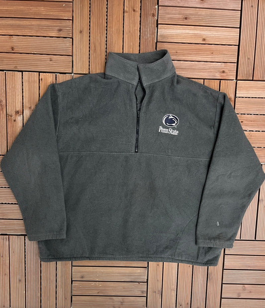 Penn State Nittany Lions Fleece Embroidered Graphic Sweater | Size XX-Large | Vintage 1990s College Sports Grey Sweater |