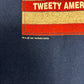 Tweety Bird America Graphic Tee | Size Large | Vintage 1990 Looney Tunes Promotional Blue T-Shirt | Made in USA |